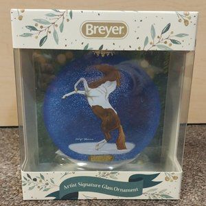 Breyer 2022 Holiday Artist Signature Pintos Glass Christmas Ornament